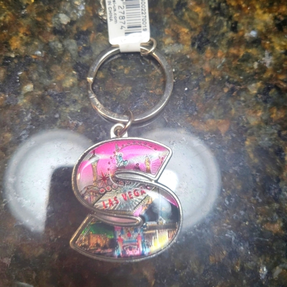 New Las Vegas Initial S Keychain